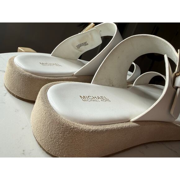 Michael Kors Selah Leather Slide Sandal white - Picture 5 of 6